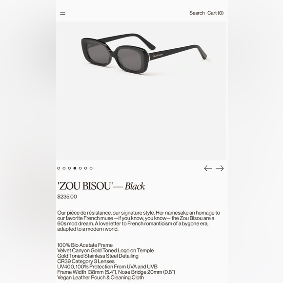 Velvet canyon tan retro sunglasses - Picture 7 of 7